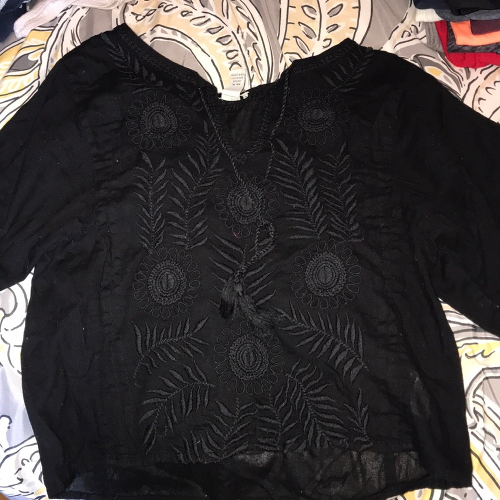 Black quarter sleeve shirt